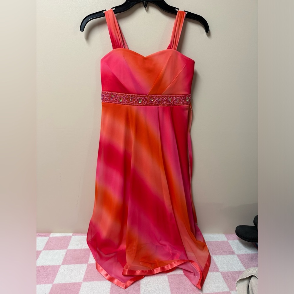 Speechless Pink and Orange Kids Formal Dress